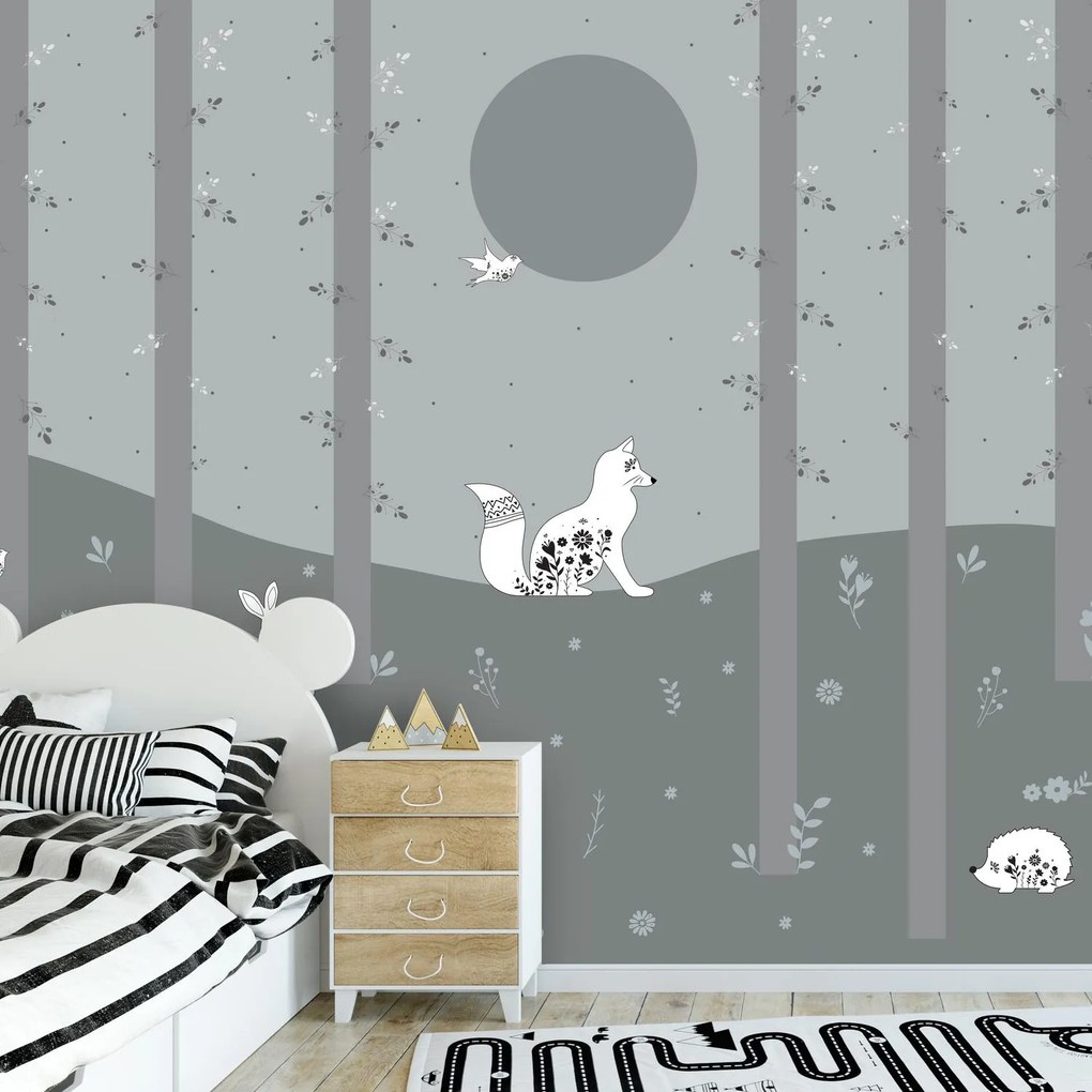 Fototapeta - Nocny las (196x136 cm)