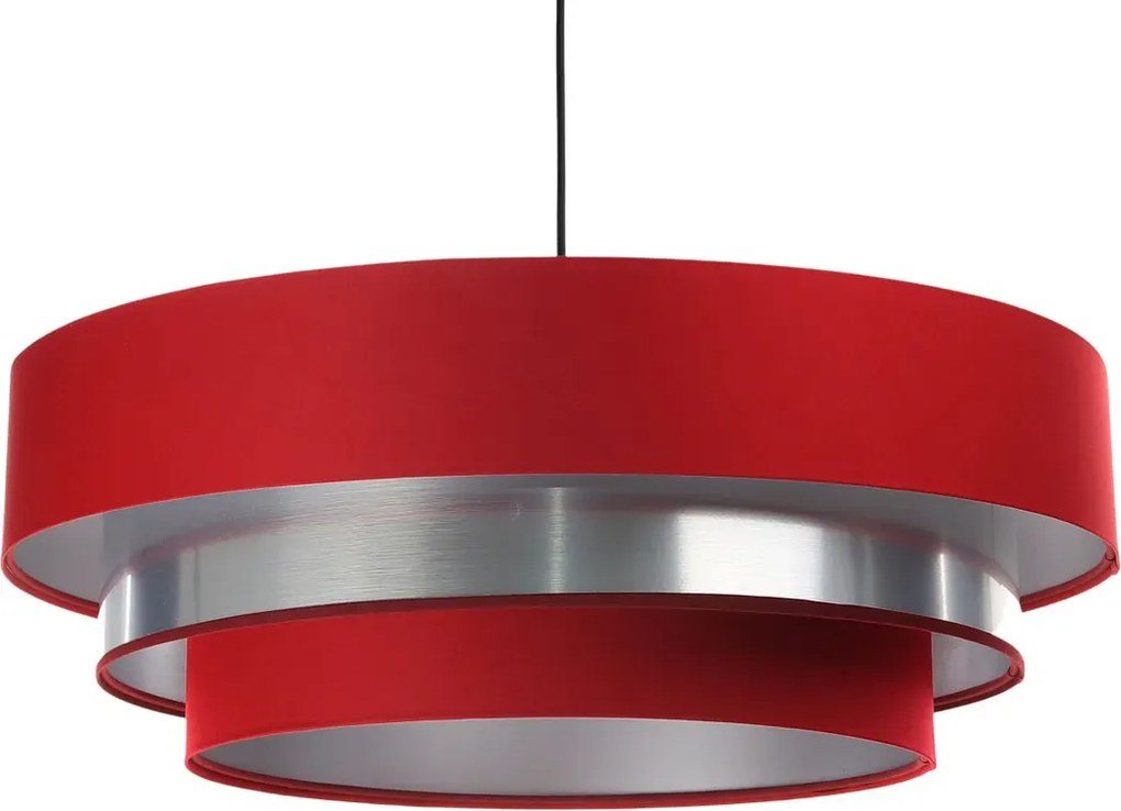 Czerwono-srebrna elegancka lampa wisząca nad stół - S458 F9-W18