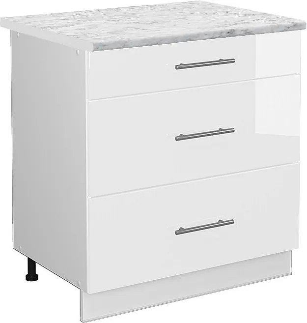 Szafka dolna do kuchni biały wysoki połysk 80x60x82 fame-line