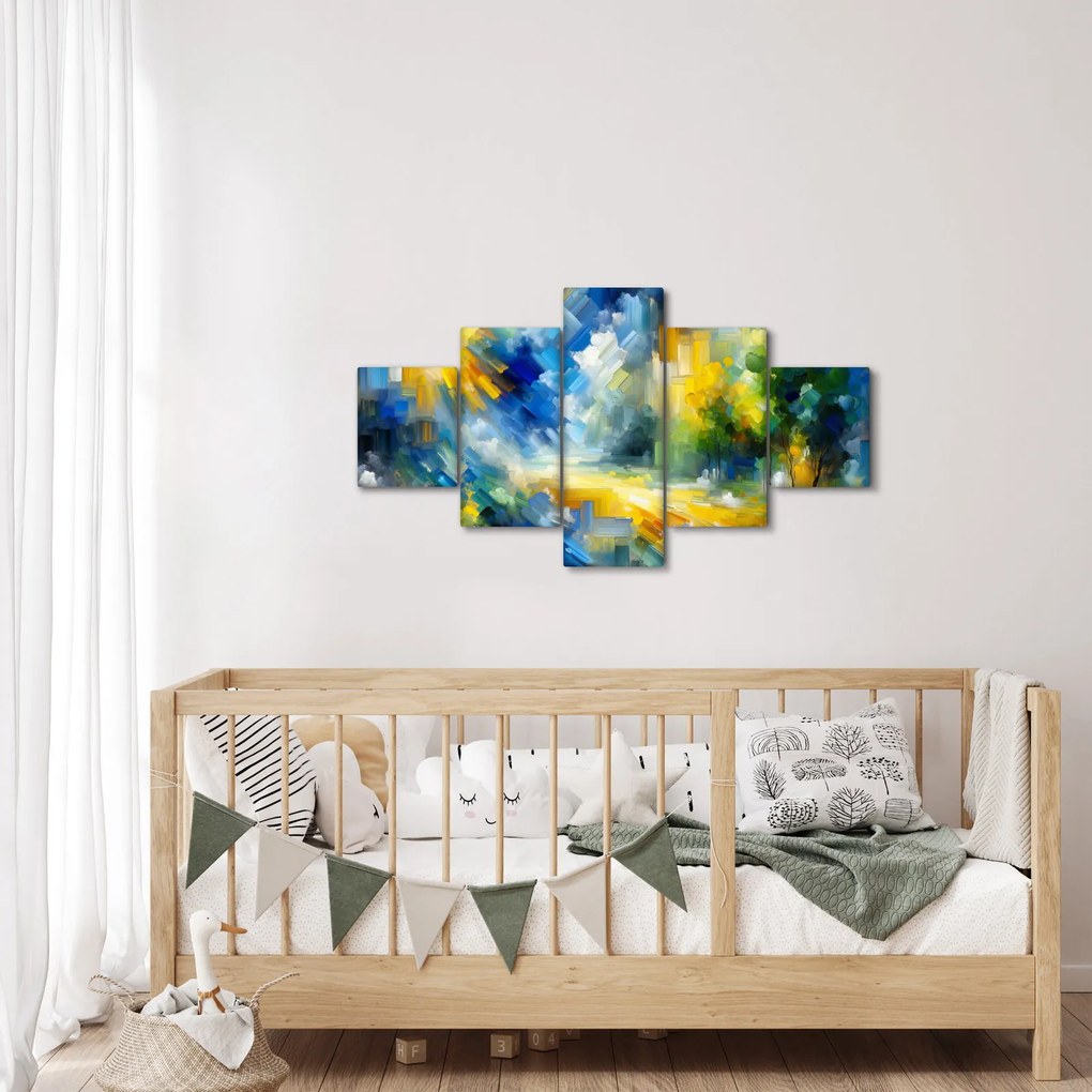 Obraz - Abstrakcyjny słoneczny dzień (125x70 cm)