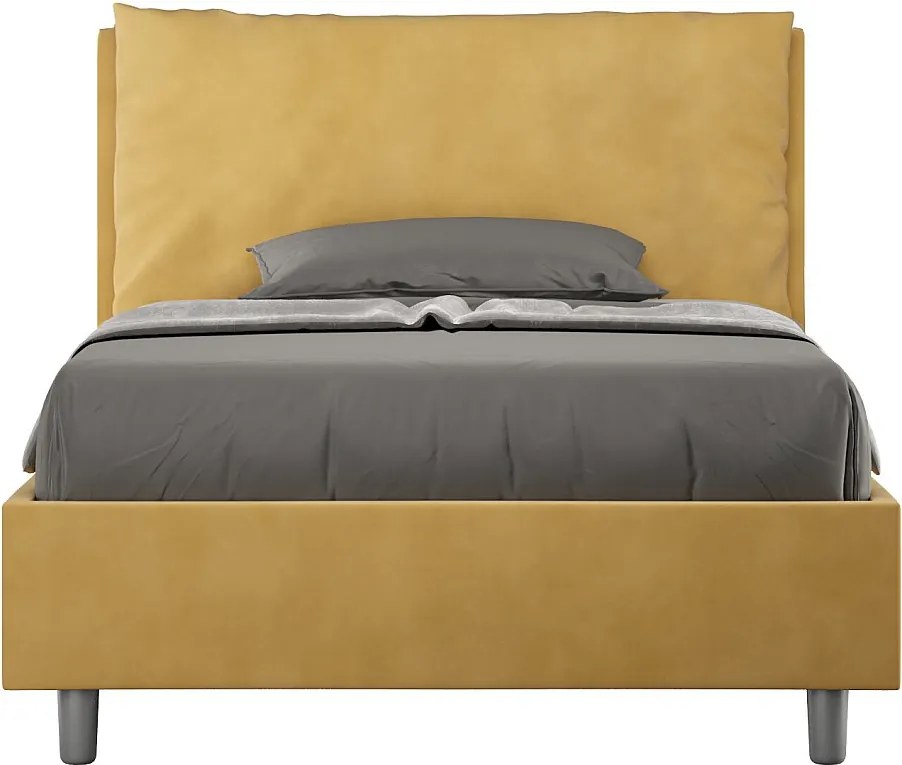 Łóżko bez stelaża tapicerowane 120x210 microfibra okra Antea Large