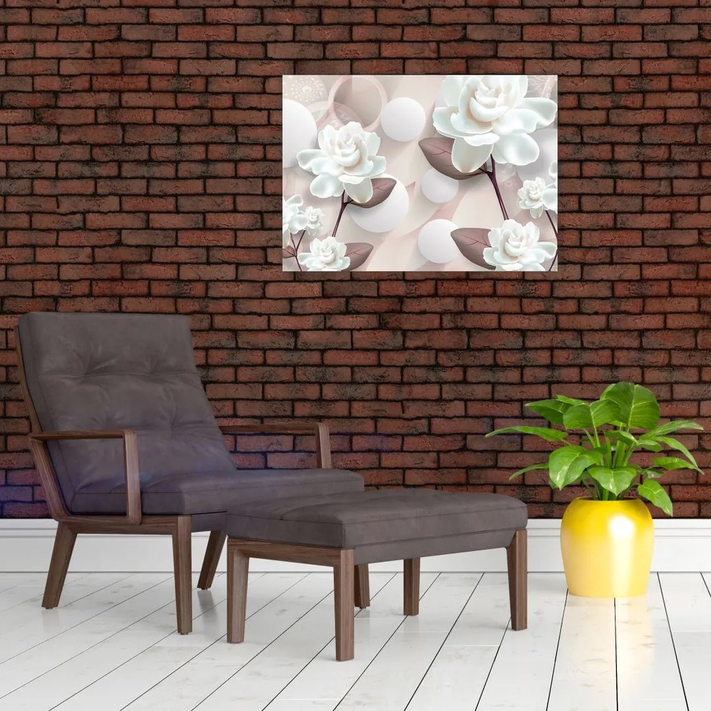Obraz - Kwiat róży (70x50 cm)