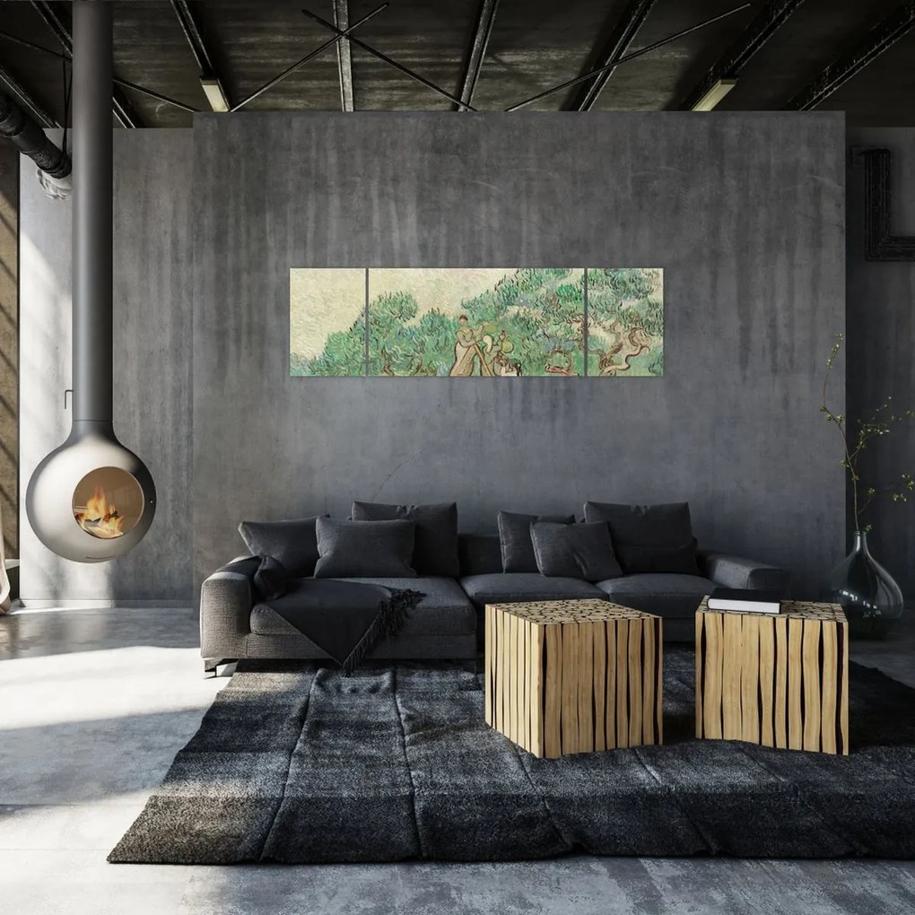 Obraz - Vincent van Gogh, The Olive Orchard, reprodukcje (170x50 cm)