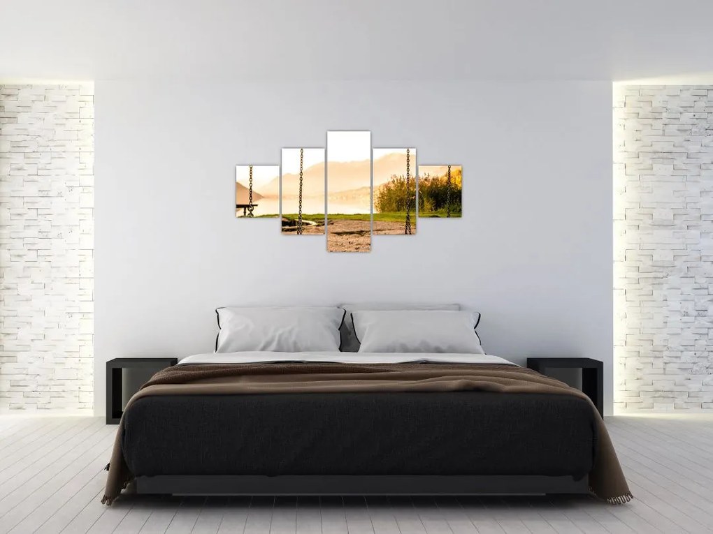 Obraz huśtawki w przyrodzie (125x70 cm)
