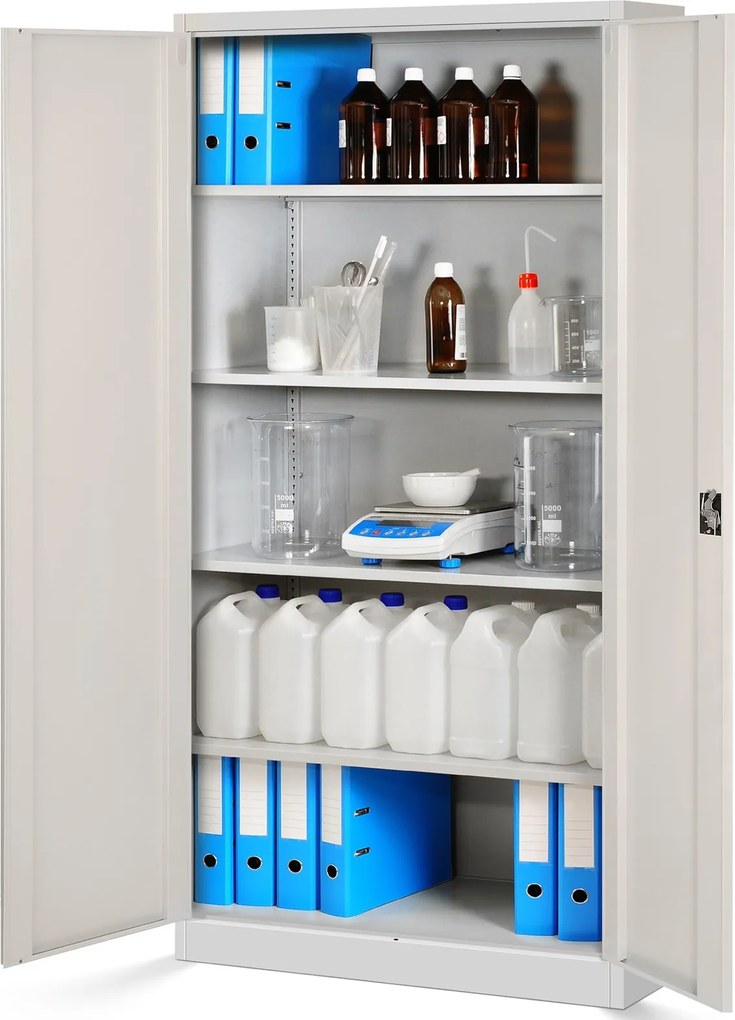 Szafa biurowa Eco Design Jan H 90x40x195 cm biały/dąb sonoma