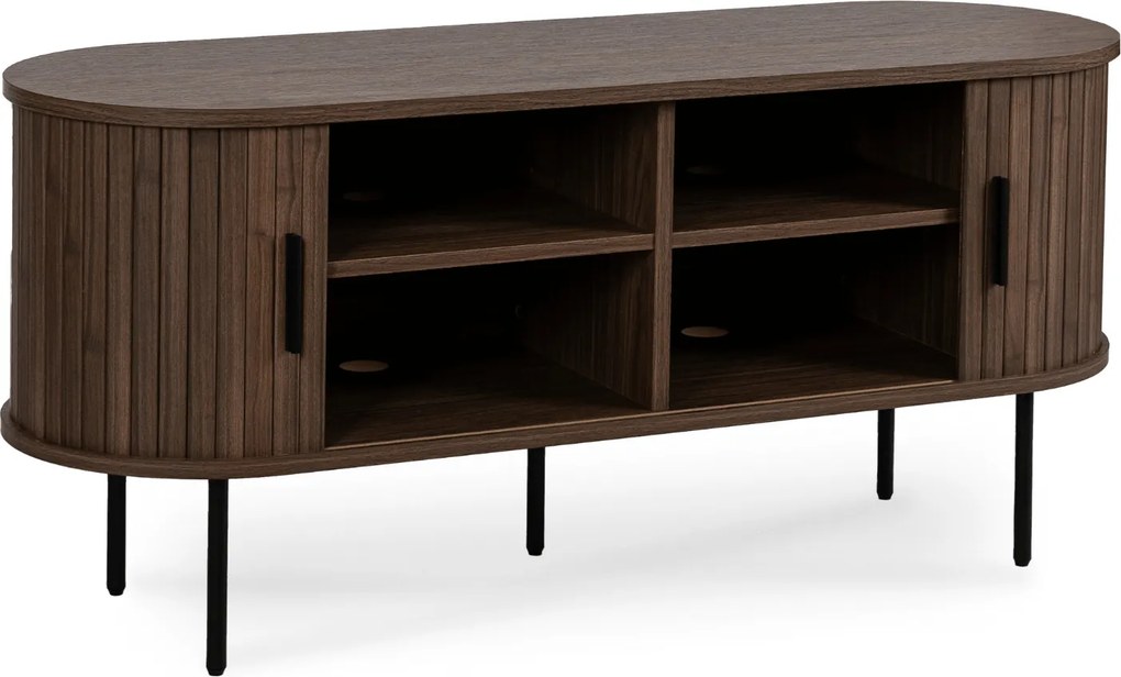 Szafka RTV do Salonu Dwudrzwiowa TRISH 120 cm Orzech Nowoczesna