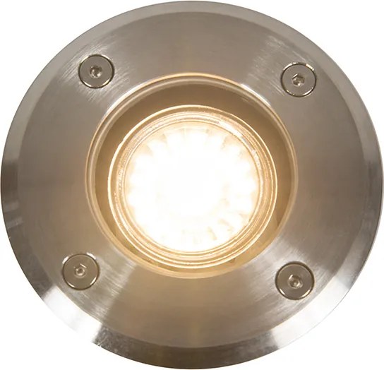 Oświetlenie zewnętrzne do wkopania stalowe 11cm IP67 - Basic Round