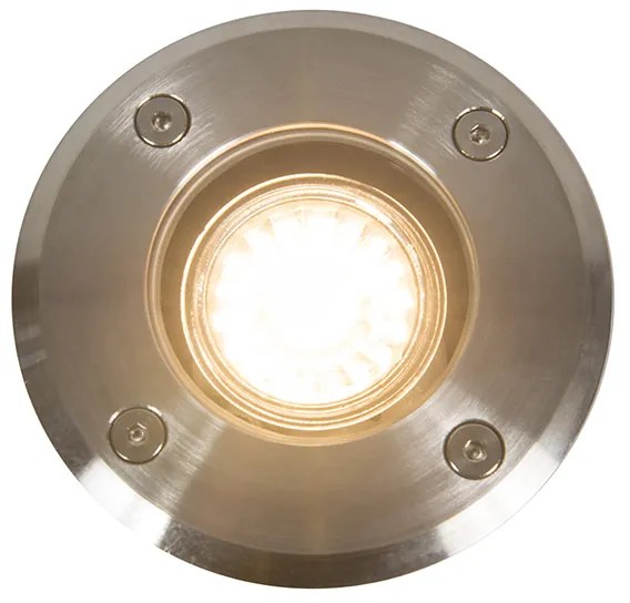 Zewnetrzna Oświetlenie zewnętrzne do wkopania stalowe 11cm IP67 - Basic Round Nowoczesny Oswietlenie zewnetrzne