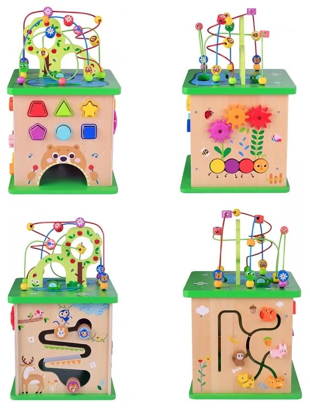 Tooky toy kostka edukacyjna sorter labirynt przeplatanka zwierzątka