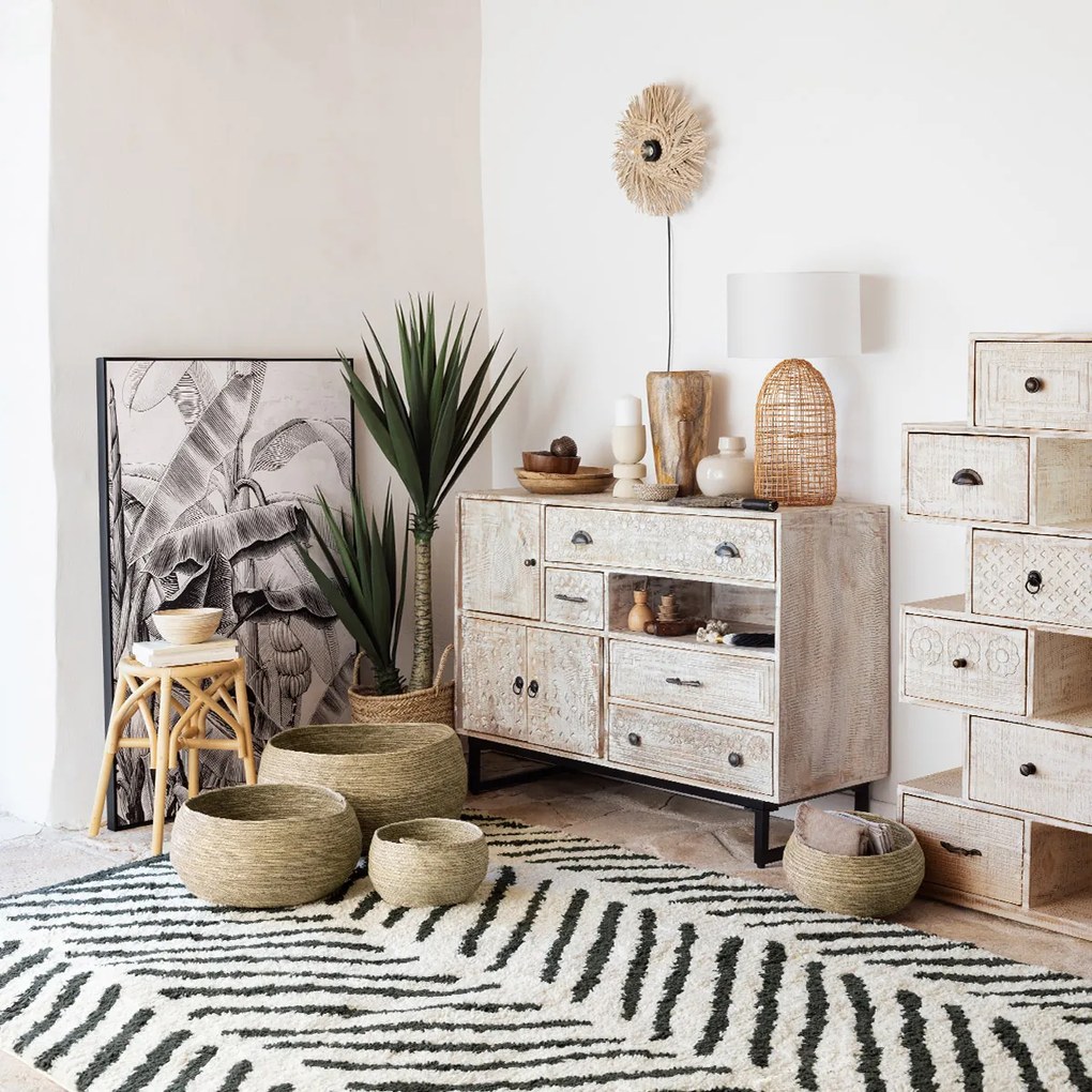 Taboret rattanowy AONI, Ø 31 cm
