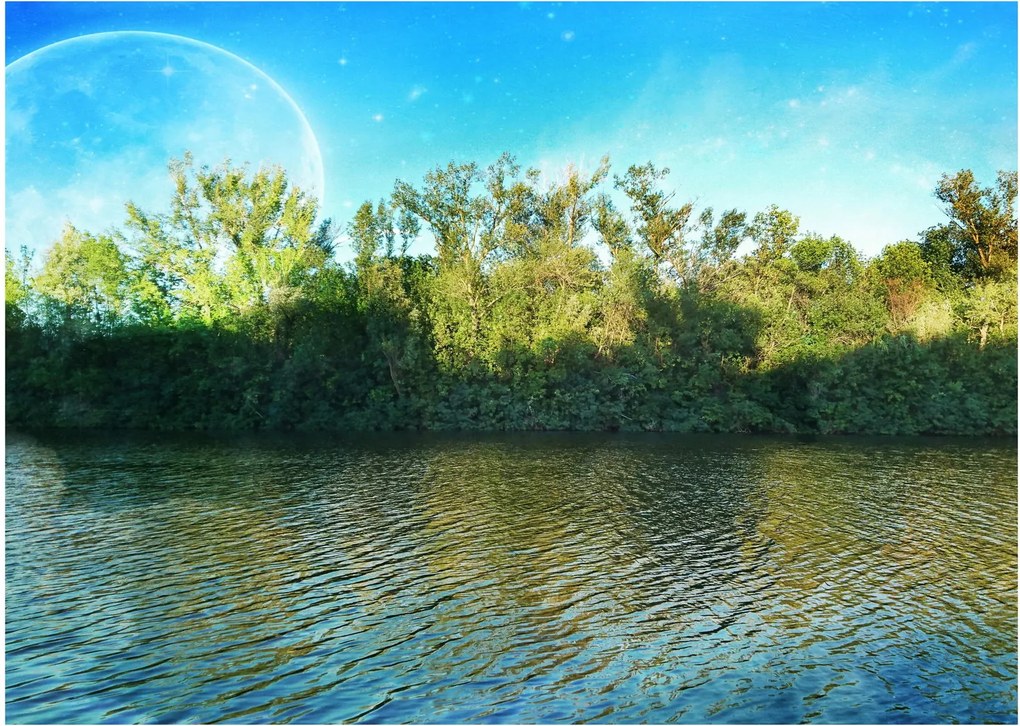 Obraz na szkle - jezioro (70x50 cm)