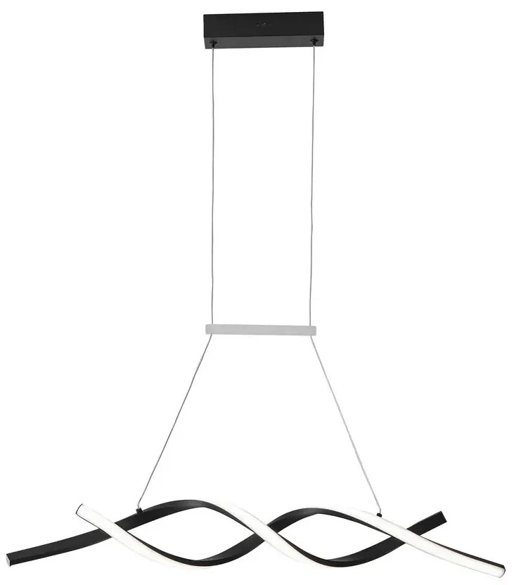 Czarna nowatorska lampa wisząca nad stół P6-W00