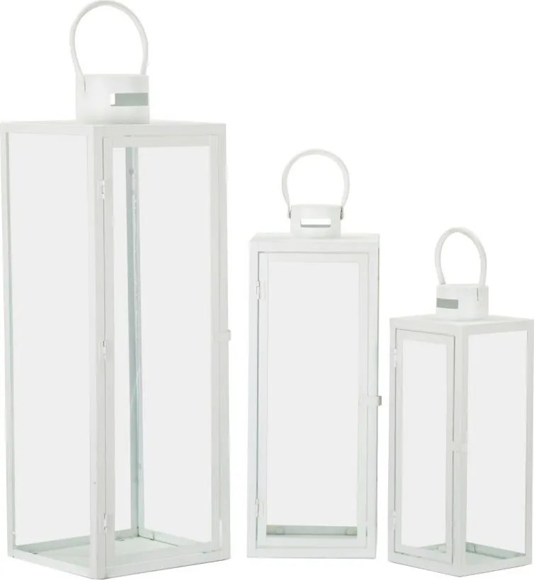 Metalowy lampion 3 szt. (wysokość 66 cm) – Mauro Ferretti