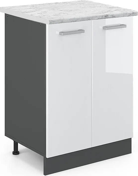 Szafki kuchenne biały wysoki połysk 60x46x81.6 r-line