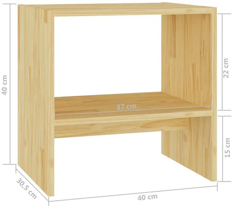 Naturalna minimalistyczna szafka nocna z drewna Z2-K30