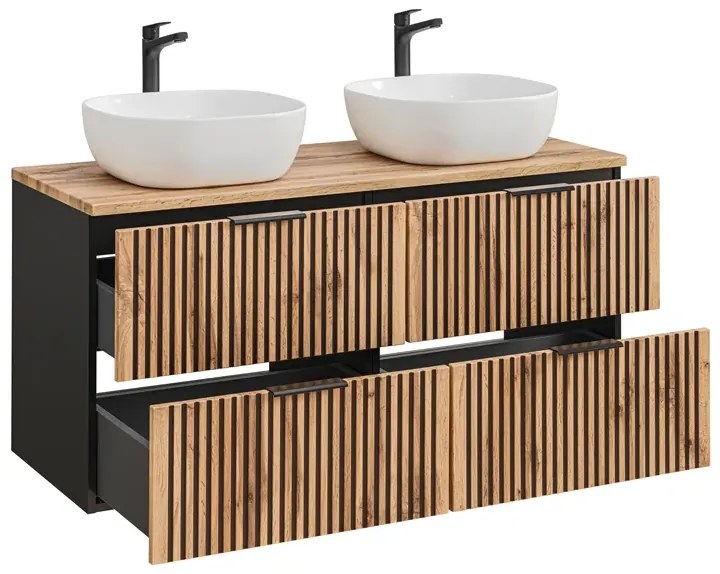 Szafka umywalkowa z lamelowym frontem 100 cm H9-F66