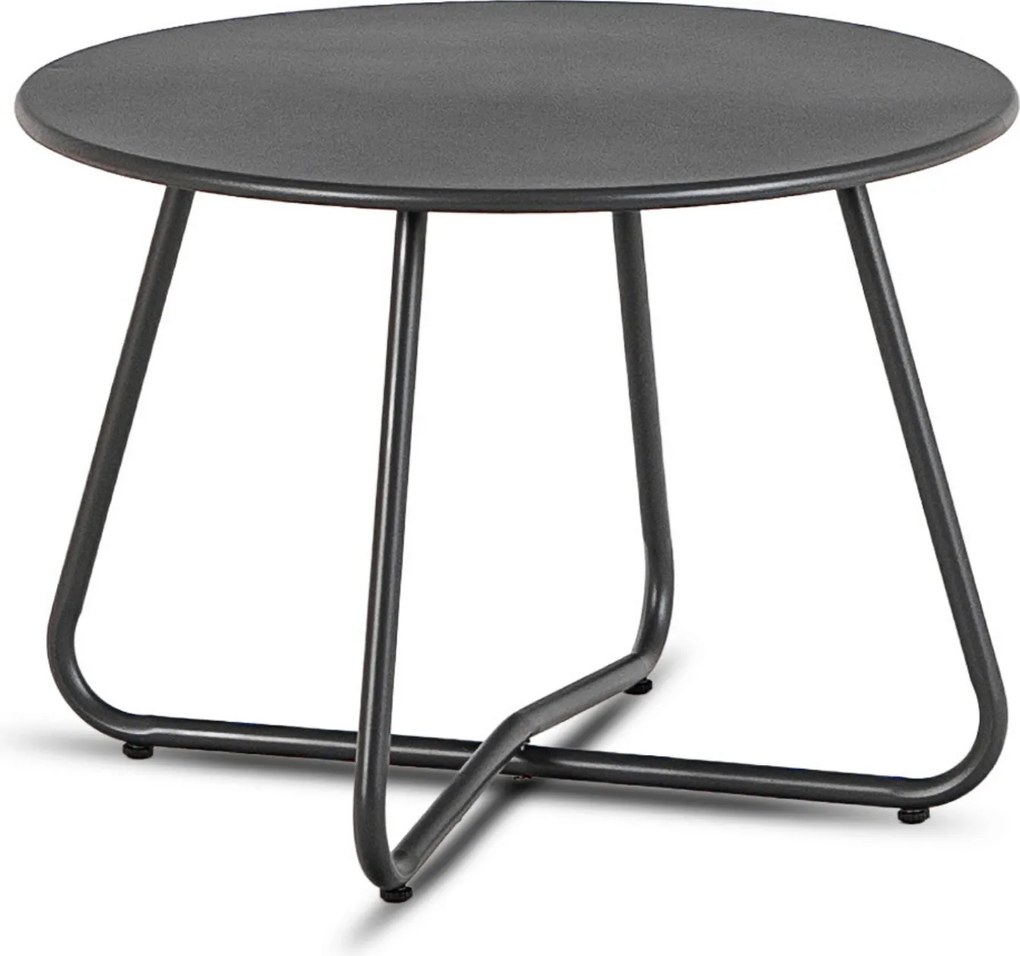 Zestaw Mebli Ogrodowych MEGARA Szary Sofa 2x Fotel Stolik Tarasowy Nowoczesny