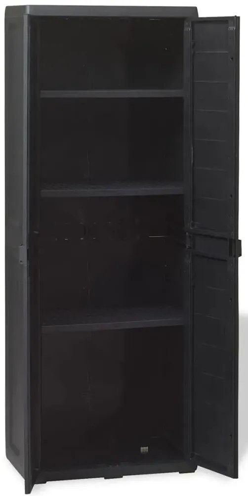 Czarna szafa warsztatowa do garażu i piwnicy K6-H42