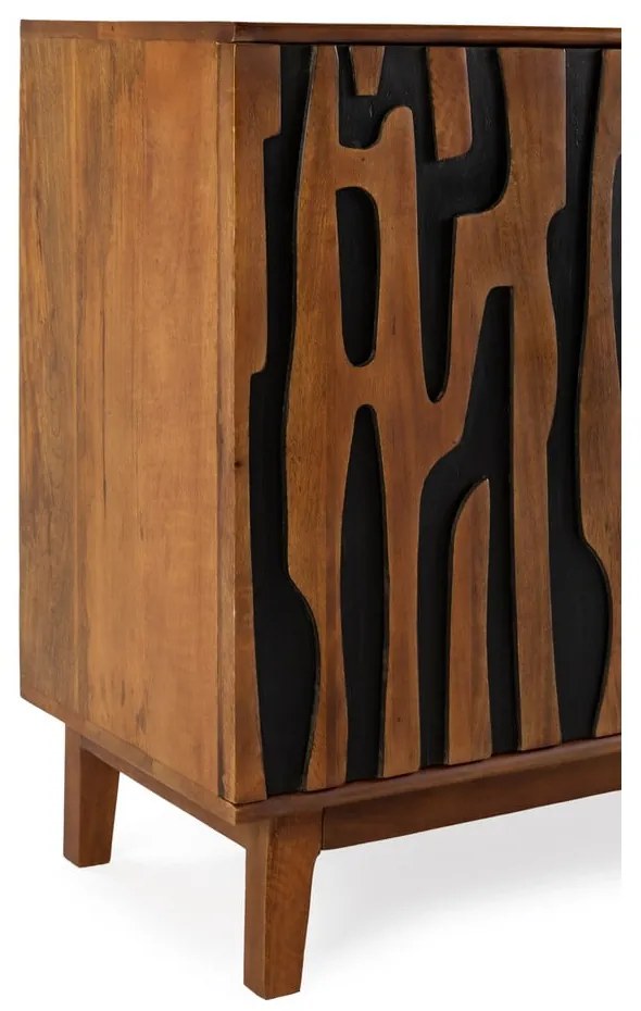 Brązowa komoda z litego drewna mango 190x80x40 cm Kantu – MOME