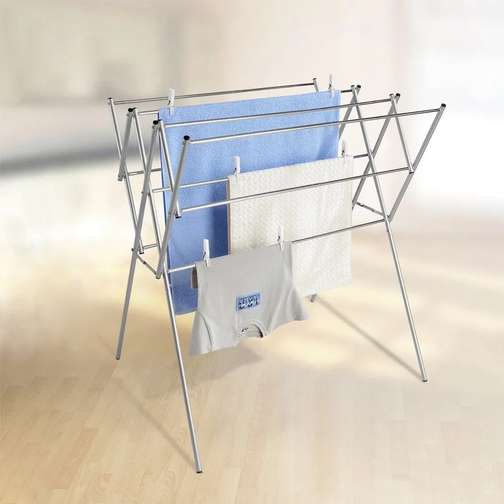 Suszarka na pranie w kolorze srebra z połyskiem 8 m – Wenko