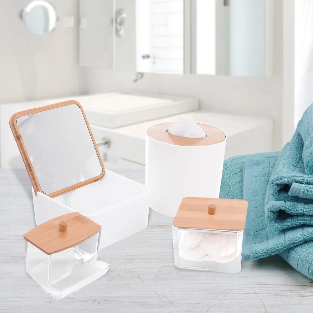 Biały biurowy plastikowy kosz na śmieci 1,6 l Whitney – Orion