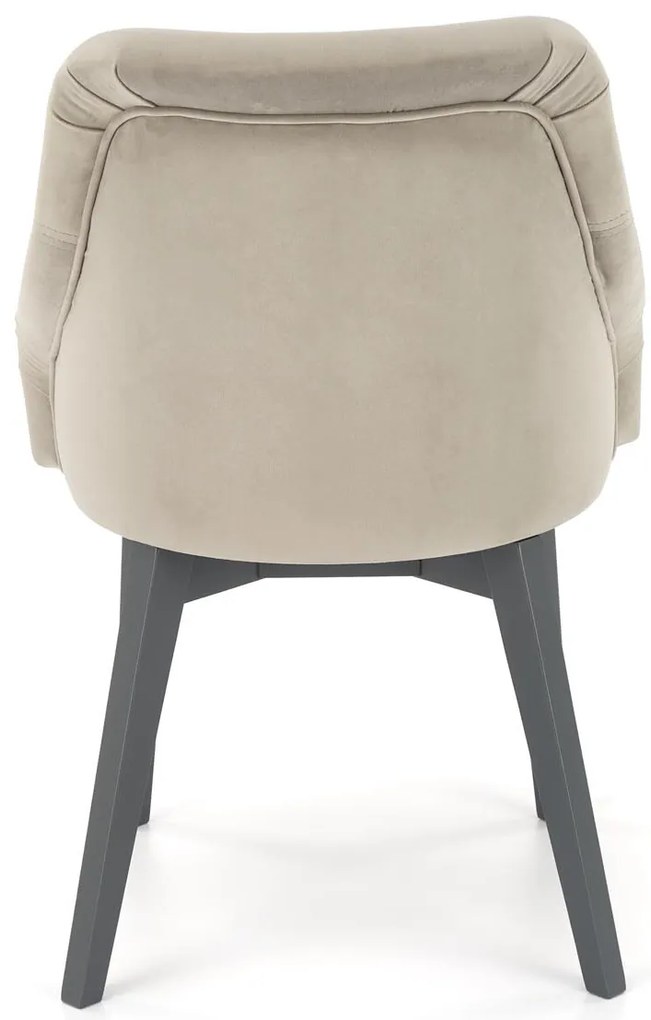 Krzesło tapicerowane grafit/grafit welurowe TOLEDO 2