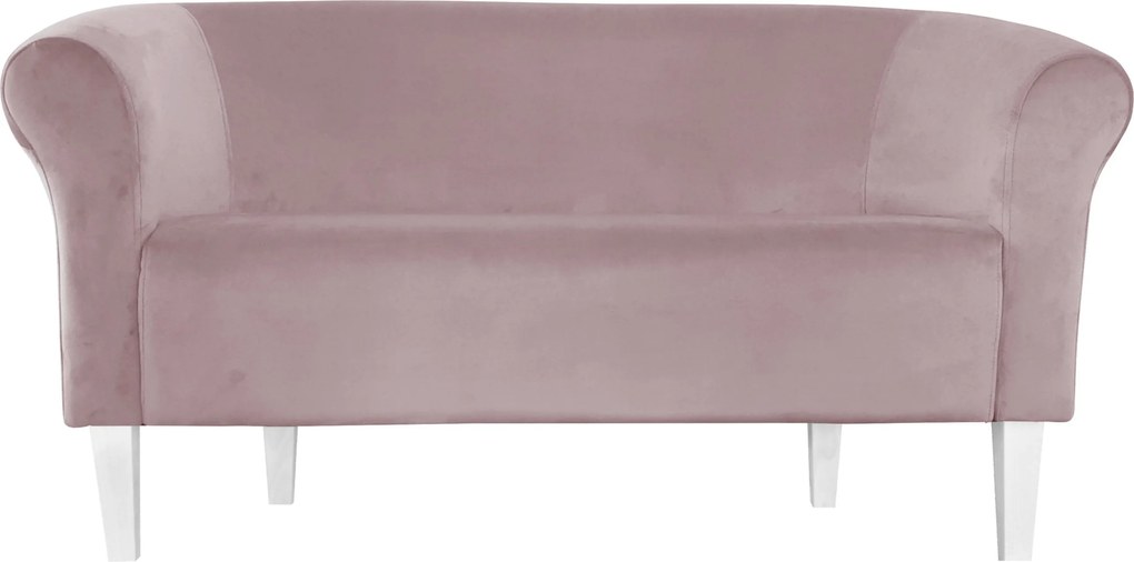 Sofa Milo tkanina Welur : Kolor nogi - Biała, Kolor tkaniny - VELVET - MG55, Typ tkaniny - Velvet, Wysokość nogi - 20 cm