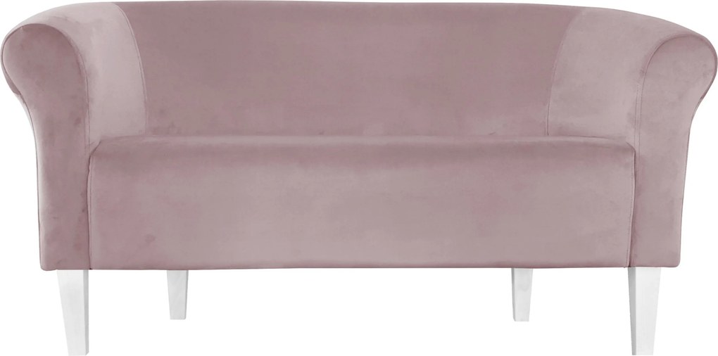 Sofa Milo tkanina Welur wygodna sofa tapicerowana do salonu i poczekalni : Kolor nogi - Biała, Kolor tkaniny - VELVET - MG55, Typ tkaniny - Velvet, Wysokość nogi - 20 cm