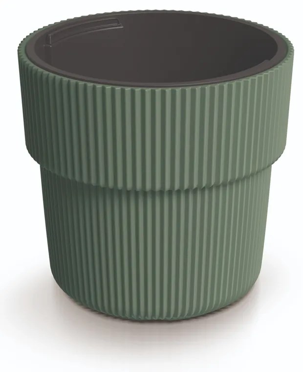 Donica ogrodowa z wkładem Milly 39 x 39 x 37 cm zielona pinia PROSPERPLAST