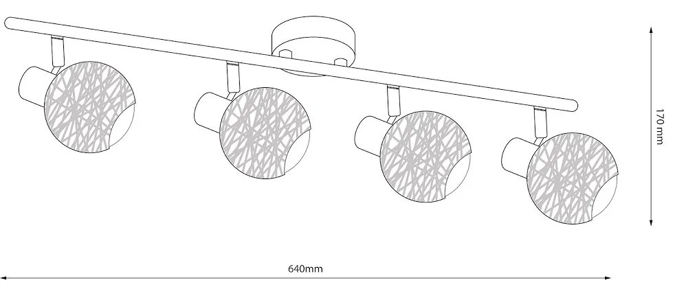 Lampa sufitowa kaszmir DEX 4xE14