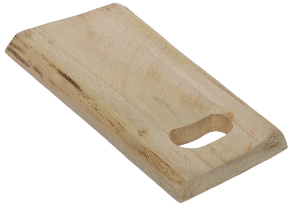 Taca dekoracyjna z drewna tekowego, 42x26x3 cm, deska do krojenia, 2w1