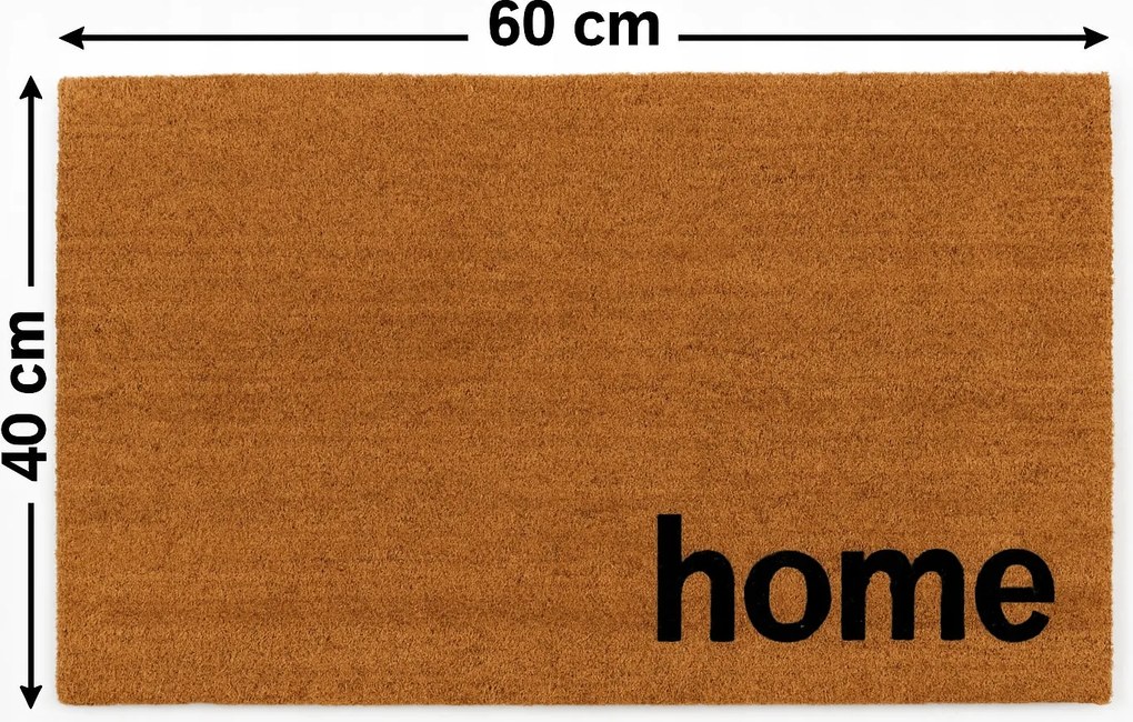 Wycieraczka kokosowa 40x60cm napis home naturalna antypoślizgowa pod drzwi