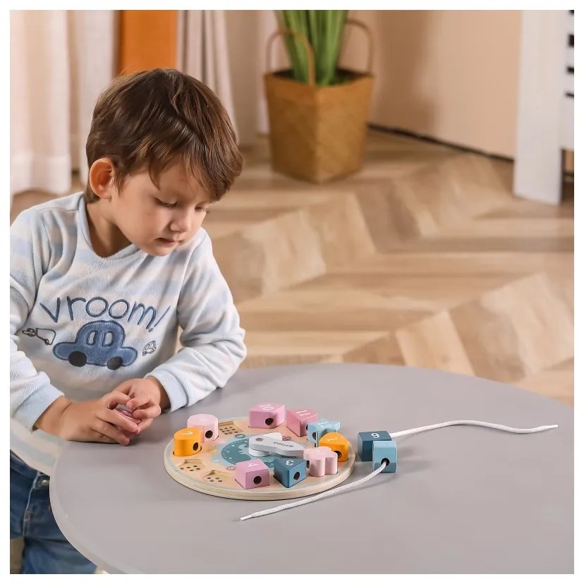 Viga polarb sorter kształtów zegar nawlekanka montessori