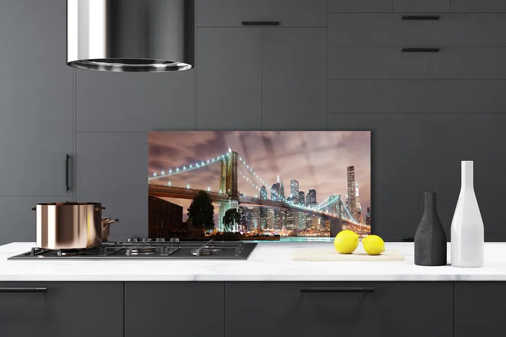 Panel Szklany Monumentalny Most nad Metropolią