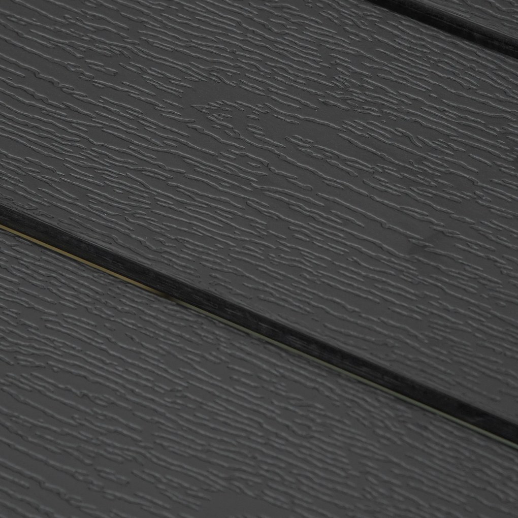 Outsunny Stół Tarasowy – Modny i Trwały, z Aluminium i Polidrewna, Czarny, 190x84,5x72 cm