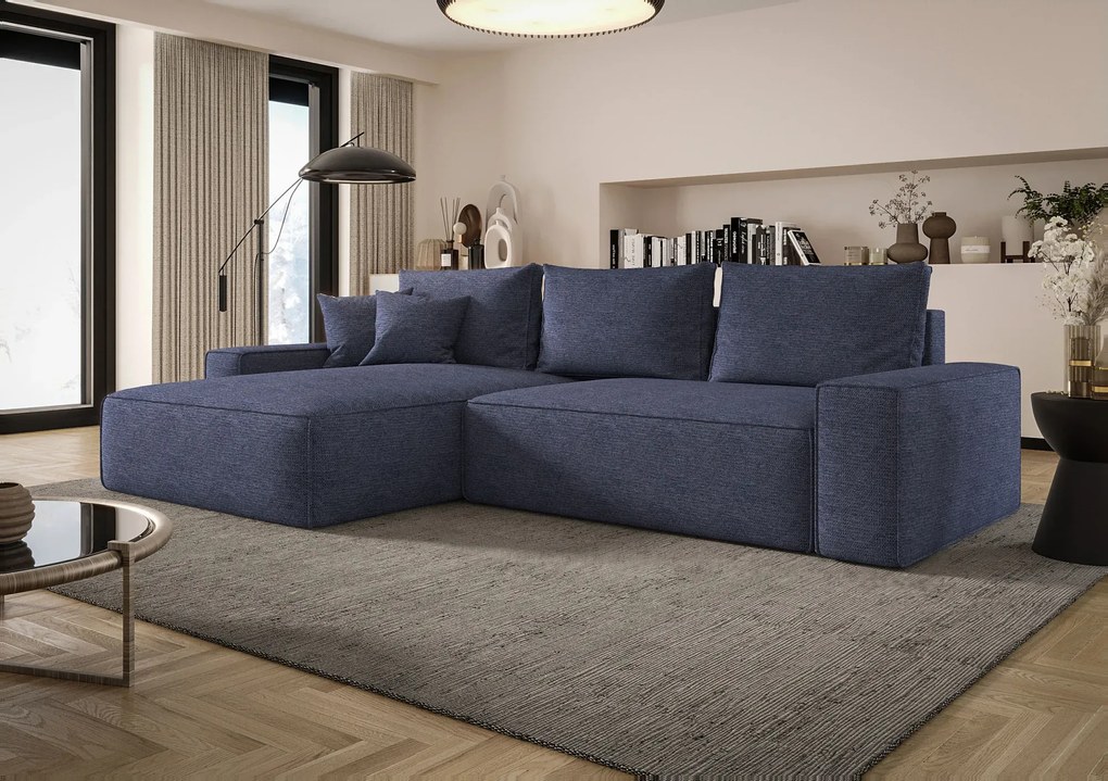 Niebieski narożnik w kształcie L z pojemnikiem N5-B62