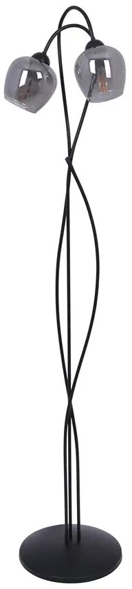 Czarno-grafitowa elegancka lampa podłogowa - A569 G6-E19
