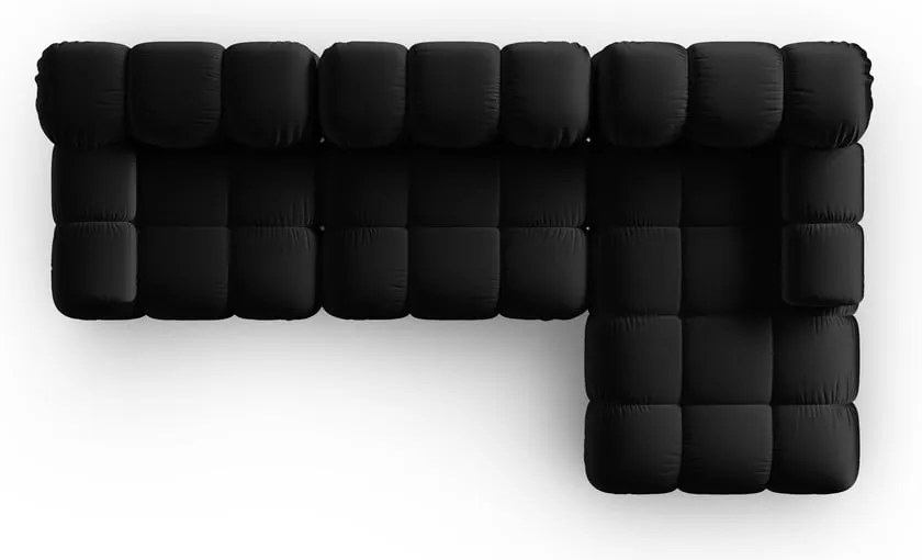 Czarna aksamitna sofa 285 cm Bellis – Micadoni Home