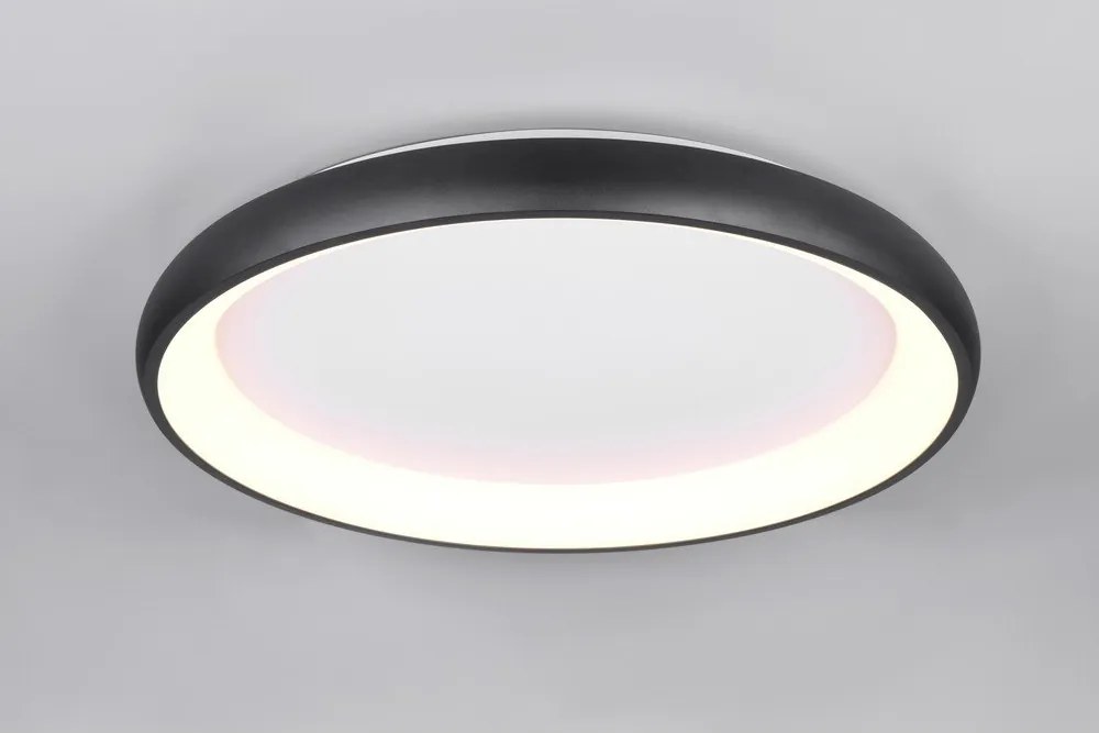Czarna lampa sufitowa LED ze ściemniaczem Cardona – Trio
