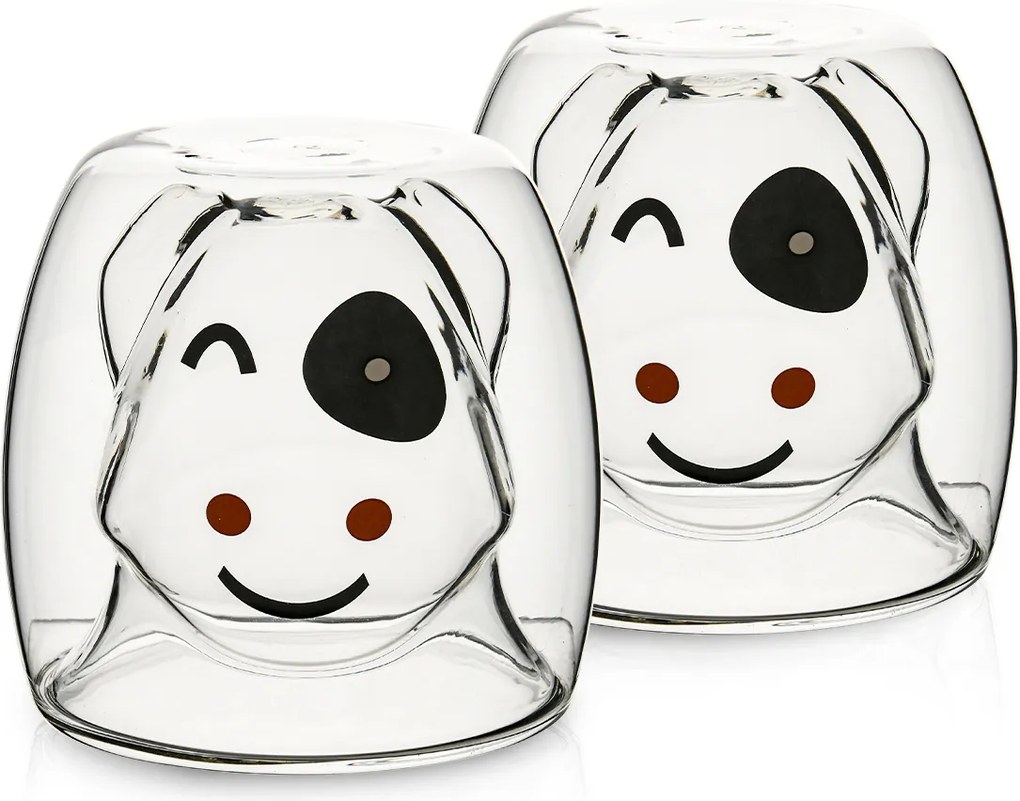 4Home Szklanka termiczna Hot&Cool Happy Cow 210 ml, 2 szt.