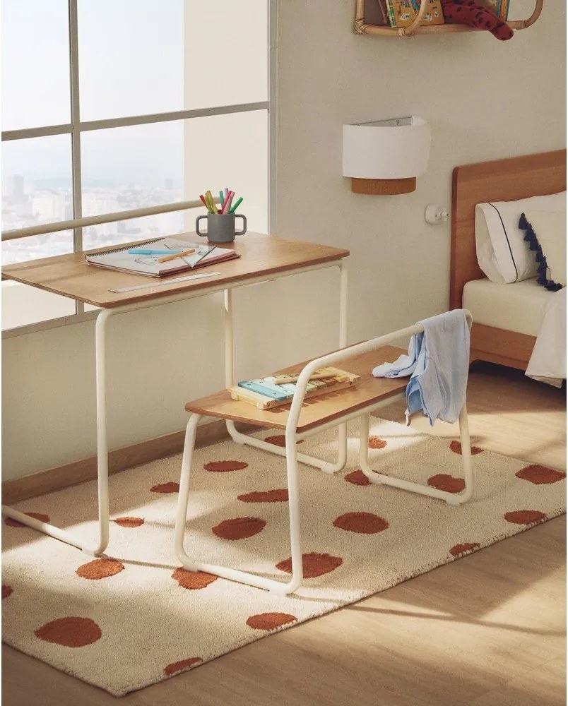 Biurko dziecięce z blatem w dekorze jesionu 45x82 cm Tinn – Kave Home