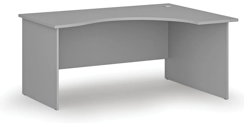Ergonomiczne biurko PRIMO GRAY, 160x120 cm, prawe, szare