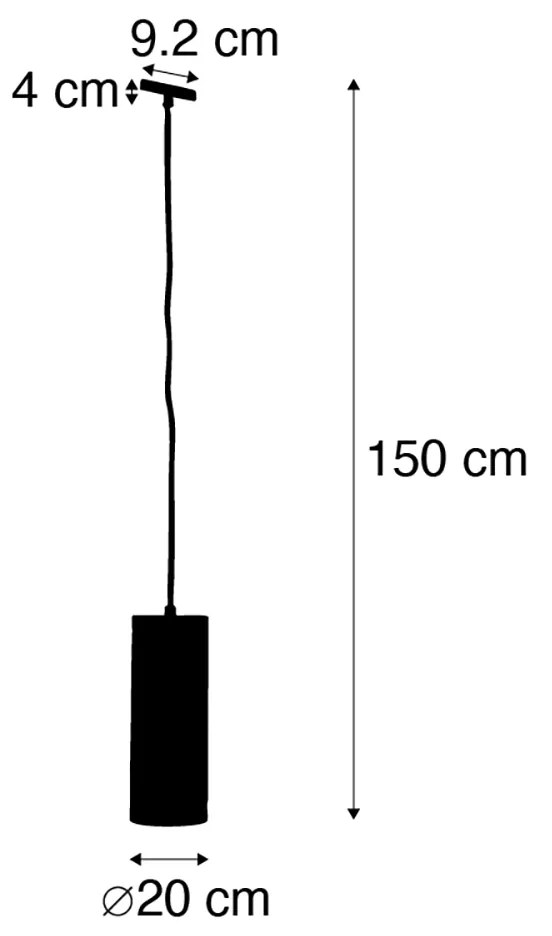Design hanglamp zwart incl. rail adapter 1-fase - Slimline Tubo Oswietlenie wewnetrzne