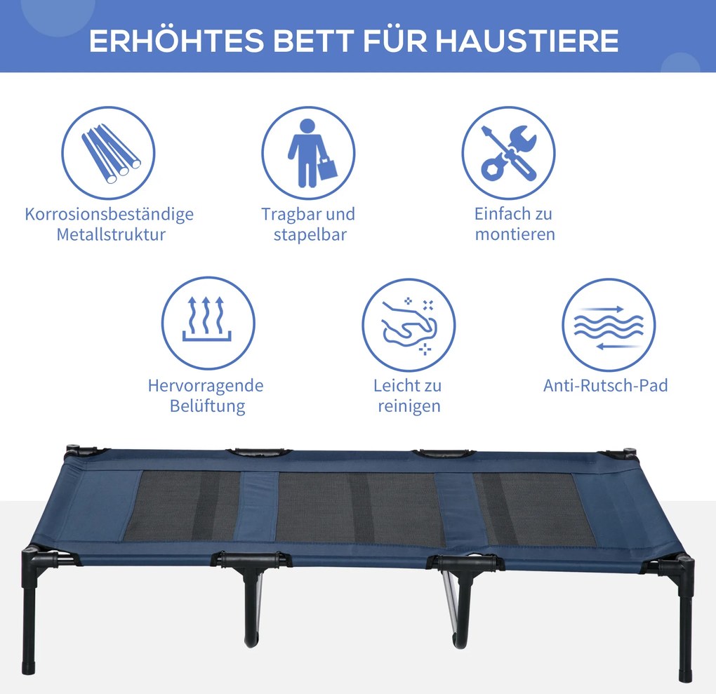 PawHut legowisko dla psa na zewnątrz legowisko dla kota łóżko dla zwierząt miejsce do spania dla psa niebieskie