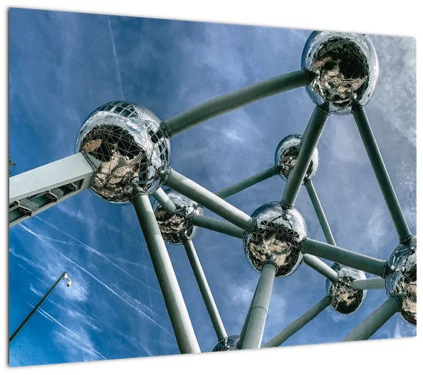 Obraz na szkle - Atomium w Brukseli (70x50 cm)