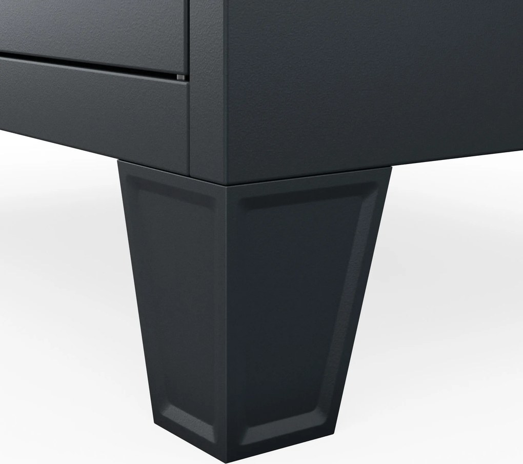 Szafka BHP ubraniowa pracownicza antracytowa BARTEK 1 Plus 292 x 1720 x 450 mm