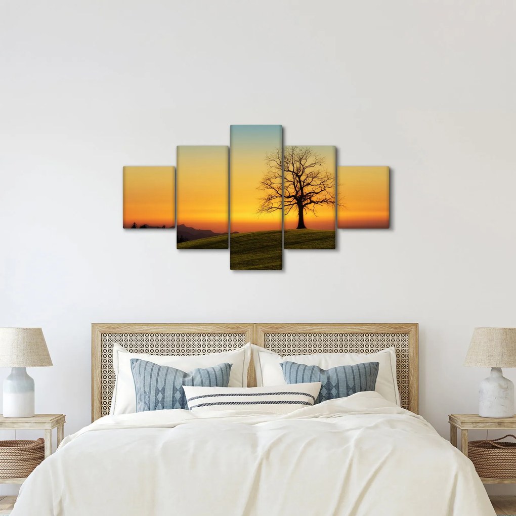 Obraz drzewa na polu (125x70 cm)