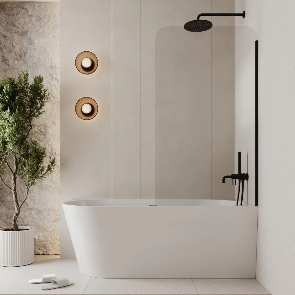 Parawan nawannowy prostokątny MOLIS Square Clear szkło transparentne | Różne rozmiary : Kolor profili kabiny - chrom / srebrny, Rozmiar - 70x150 cm