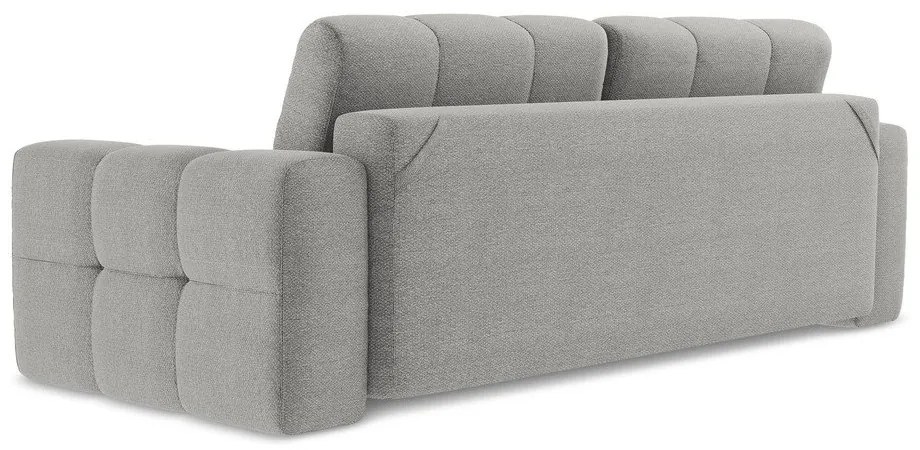 Szara rozkładana sofa z materiału bouclé 255 cm Milu – Makamii
