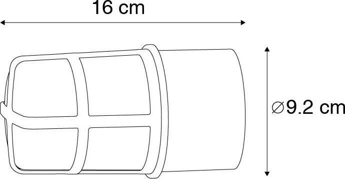 Lampa sufitowa i ścienna czarna z przezroczystym kloszem IP54 - Kiki